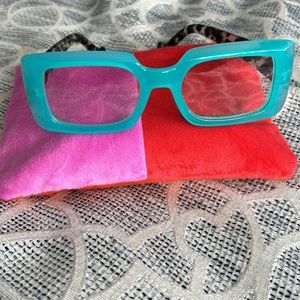 WOMEN TURQUOISE SASSY SLIP ON EYE GLASS FRAMES